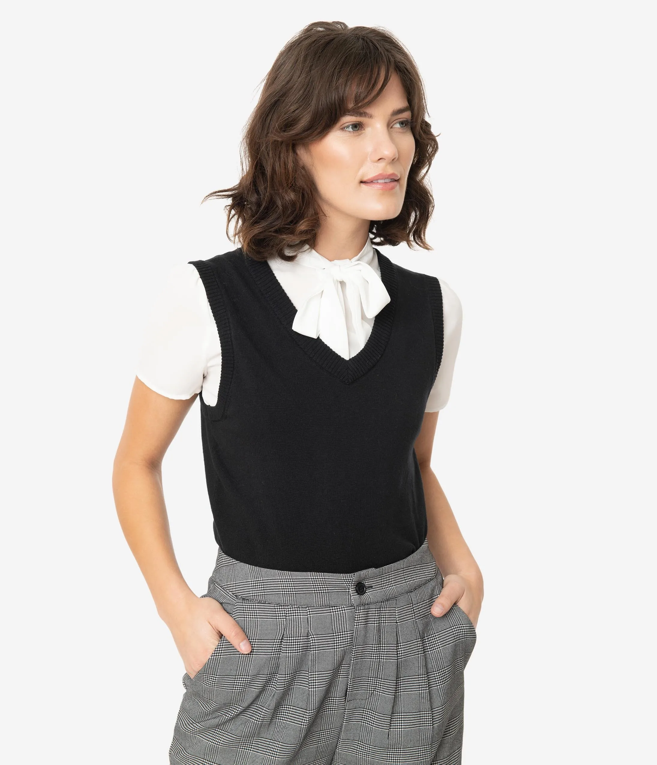 Unique Vintage Black Brando Sweater Vest