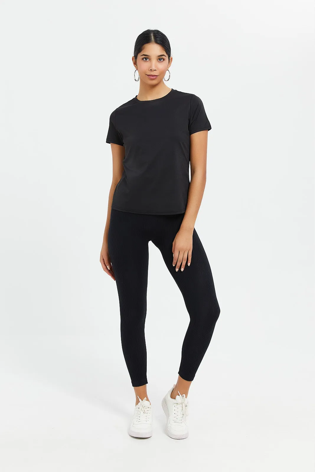 Women Black Soft Touch T-Shirt