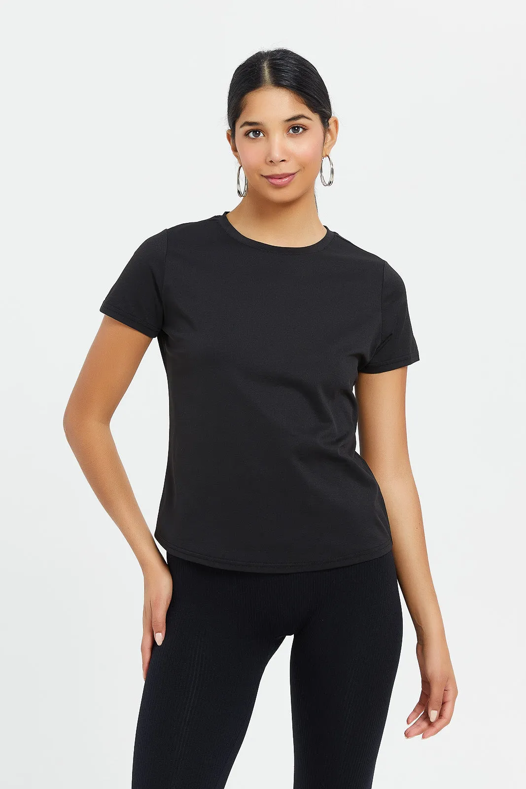 Women Black Soft Touch T-Shirt