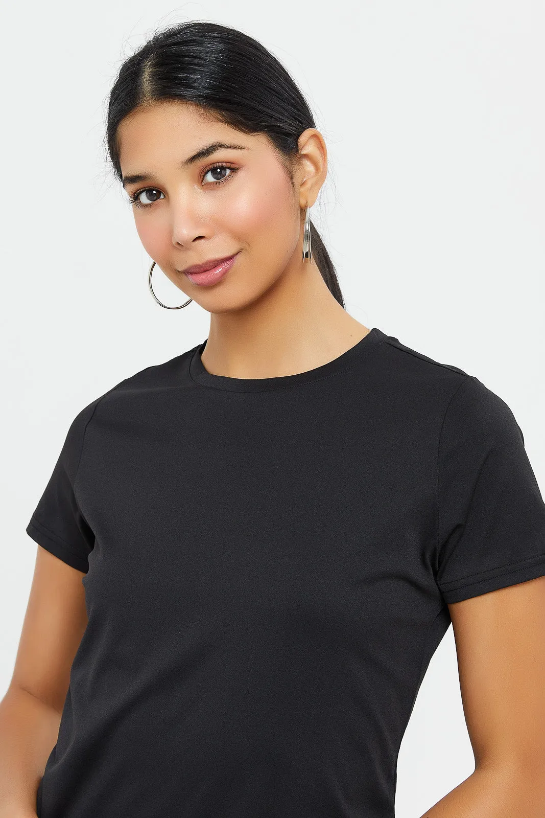 Women Black Soft Touch T-Shirt