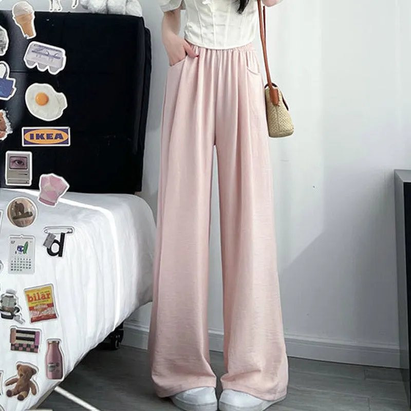 Women's Summer Lightweight Elastic-Waist Wide-Leg Pants