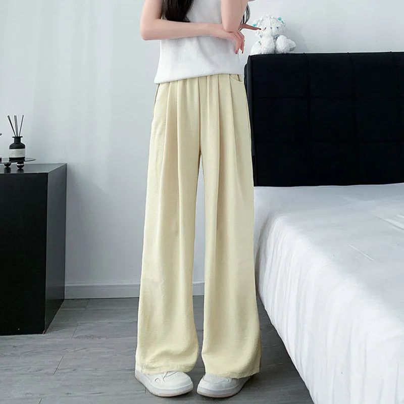 Women's Summer Lightweight Elastic-Waist Wide-Leg Pants