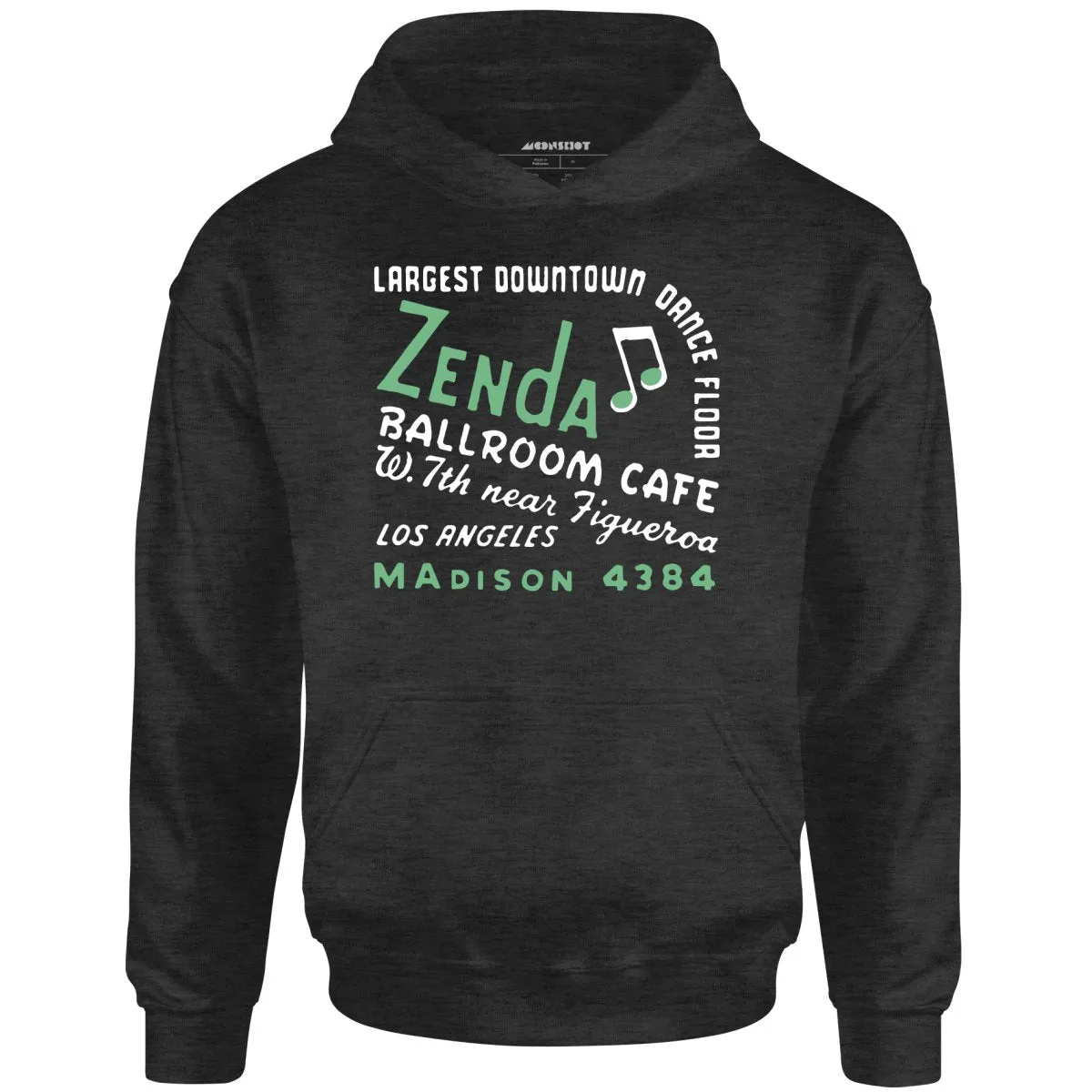 Zenda Ballroom Cafe - Los Angeles, CA - Vintage Nightclub - Unisex Hoodie