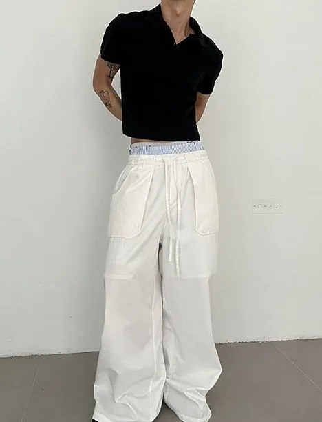 Zhou Adjustable String Big Pockets Pants