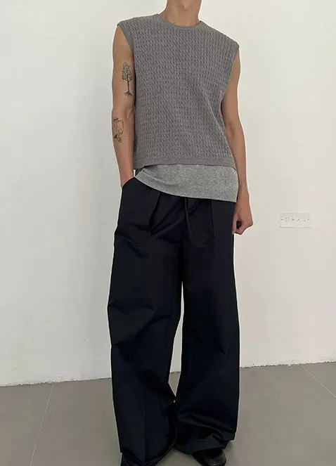 Zhou Adjustable String Big Pockets Pants